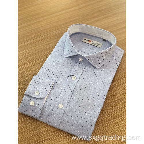 Fashion 100% cotton male stand up collar shirt